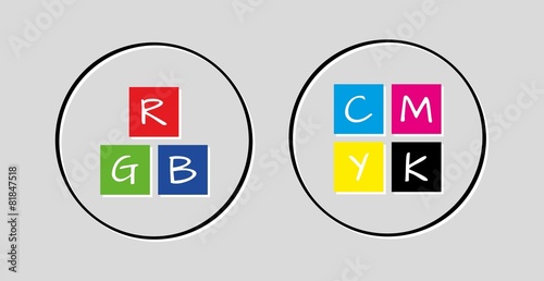 rgb and cmyk icons