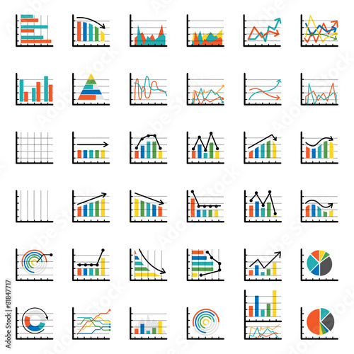 Business Graph icon set