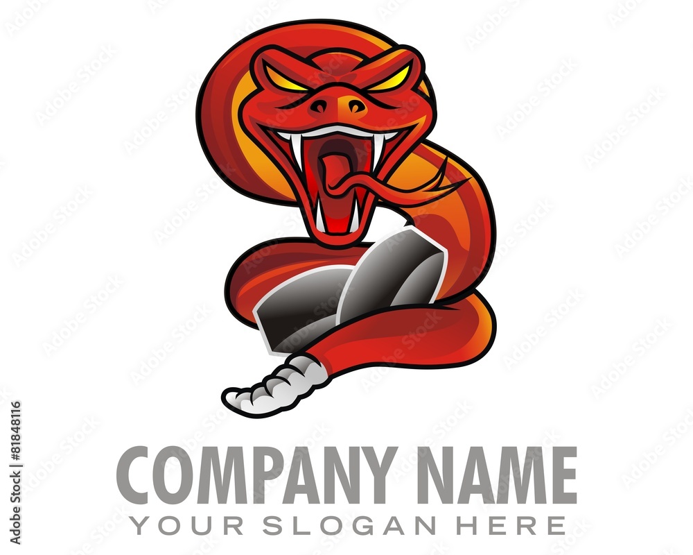 Valokuva snake creak logo image vector