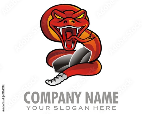 Quadro em tela snake creak logo image vector