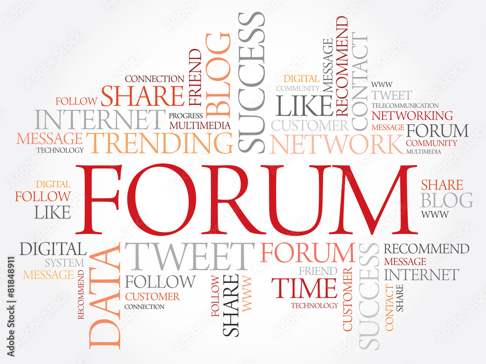 Fototapeta premium Forum word cloud, business concept