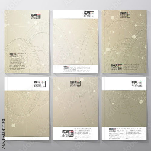 Technical retro background. Brochure, flyer or booklet for