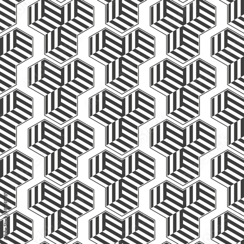 Seamless pattern with cubes. Repeating modern stylish geometric