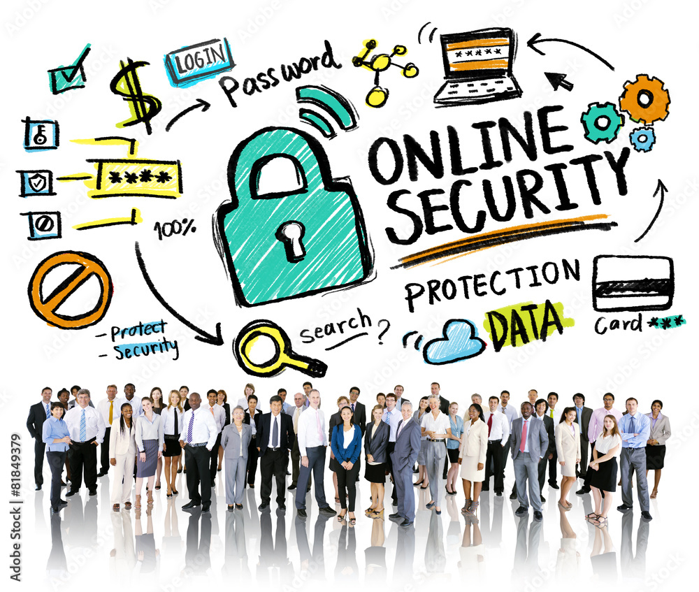 Online Security Protection Internet Safety Business People Online Security Protection Internet Safety Business People