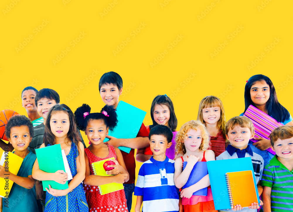Diversity Children Friendship Innocence Smiling Concept Diversity Children Friendship Innocence Smiling Concept