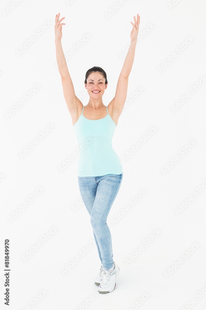 Smiling brunette having fun Smiling brunette having fun