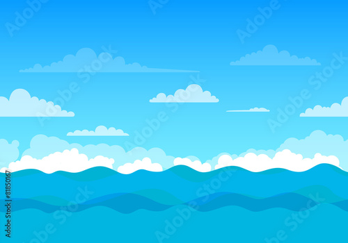 Vector Unending Sea Background