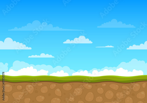 Vector Illustration of an Unending Landscape Background