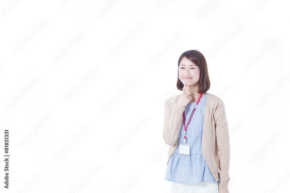 オフィスカジュアルポートレート(白バック)
