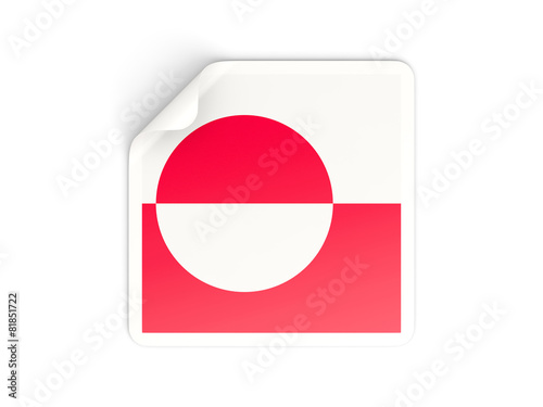 Square sticker with flag of greenland Free Download Square sticker with flag of greenland - GFXLoad