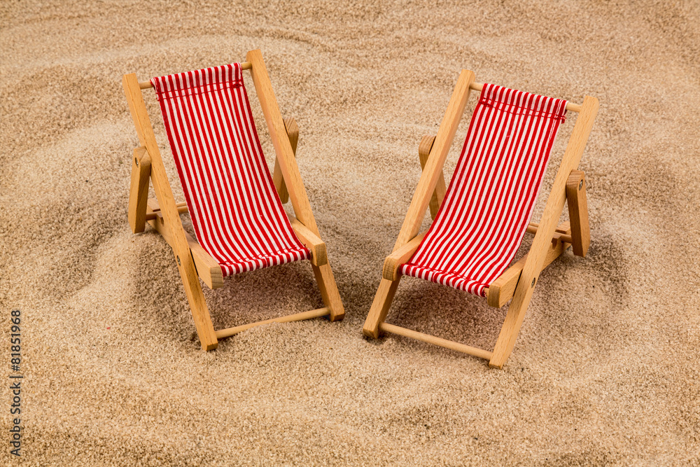 Liegestuhl am Sandstrand Liegestuhl am Sandstrand