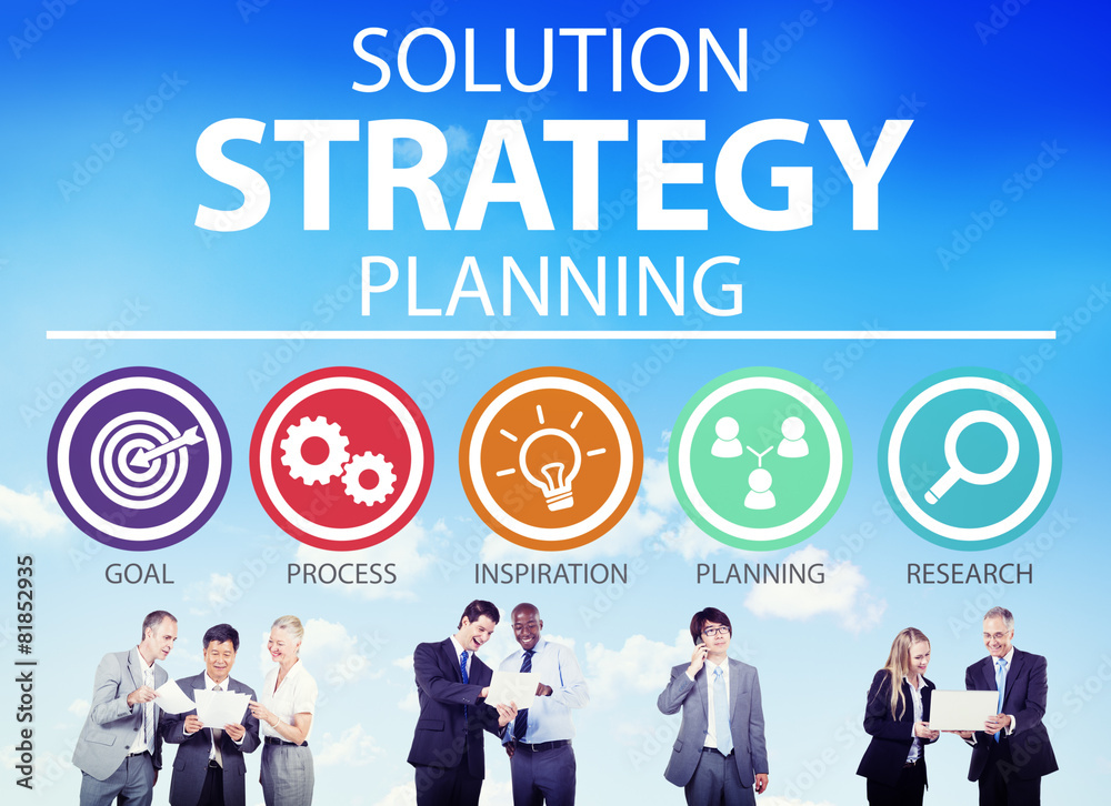 Strategy Business Goals Solution Success Concept Strategy Business Goals Solution Success Concept