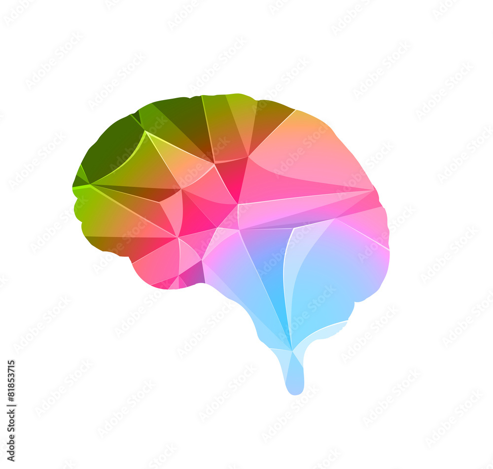 brain polygon concept, easy all editable