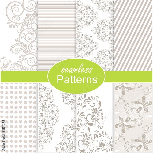 Set mit Hintergründen aus Ornamenten