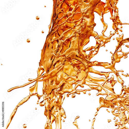 Liquid Splash. Alcohol, Tea, Cola.