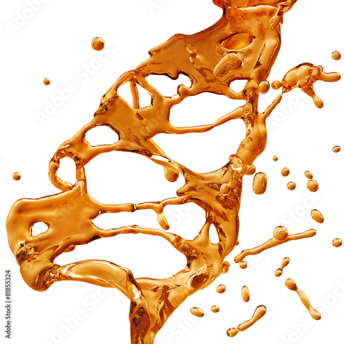 Liquid Splash. Alcohol, Tea, Cola.