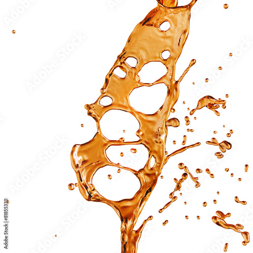 Liquid Splash. Alcohol, Tea, Cola.