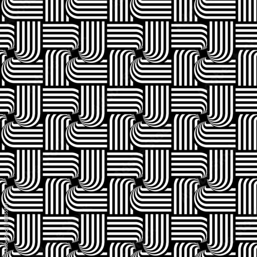 Design seamless monochrome interlaced pattern