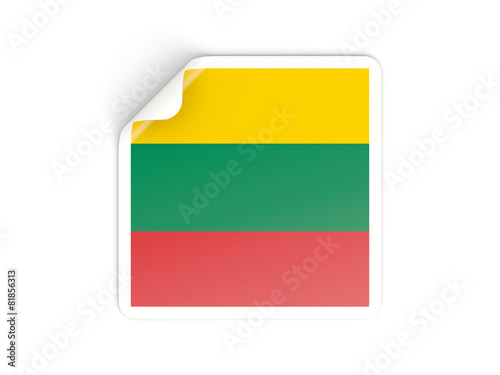 Free Download Square sticker with flag of lithuania - GFXLoad