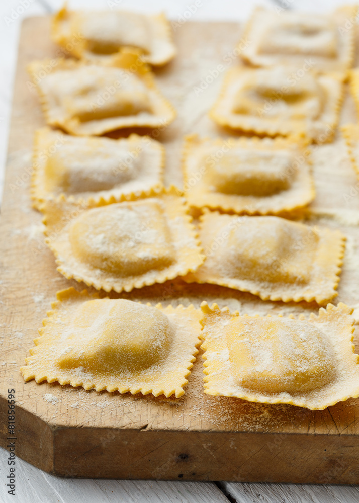 Home-made ravioli