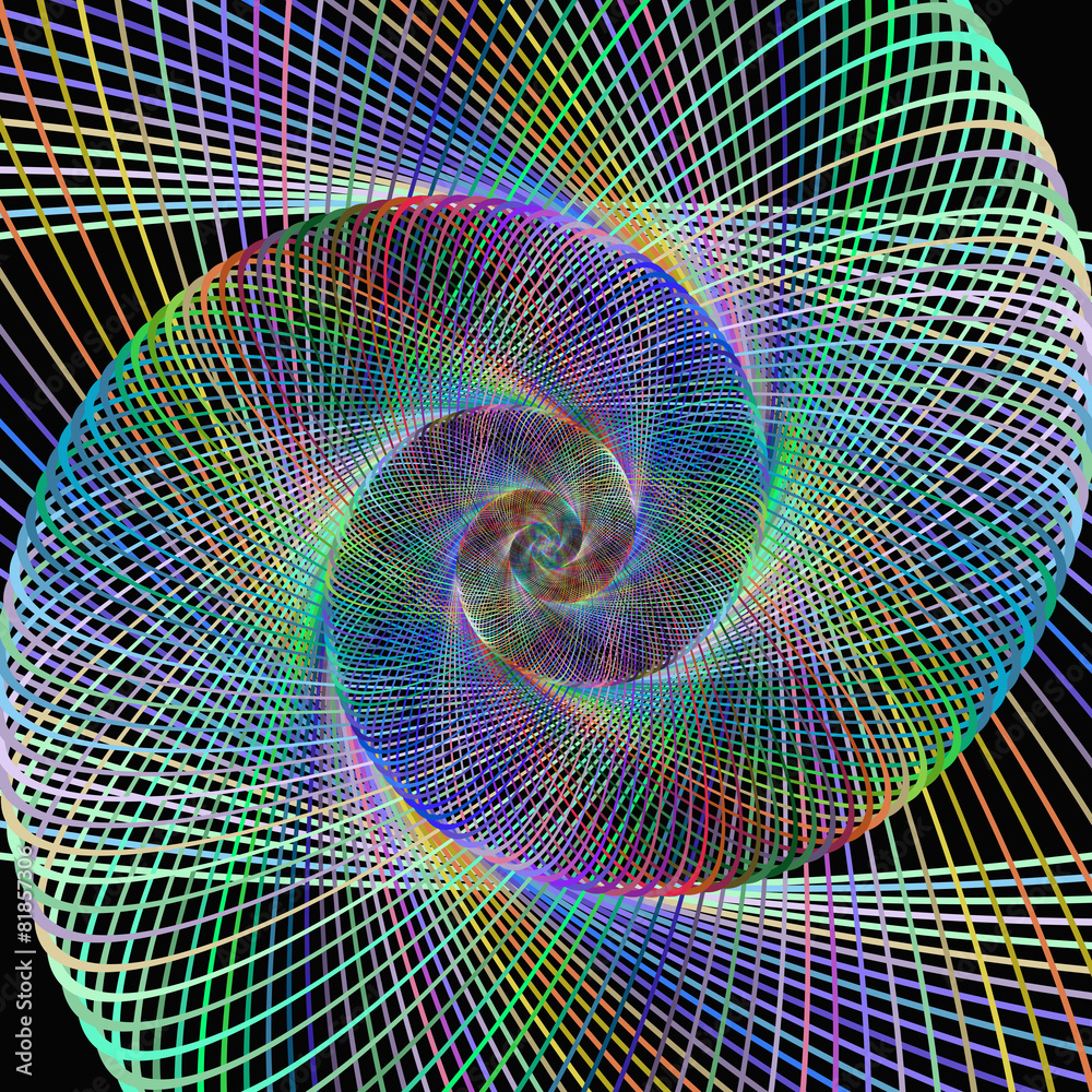 Colorful string spiral design Colorful string spiral design