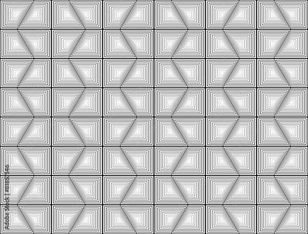 Design seamless monochrome hexagon geometric pattern