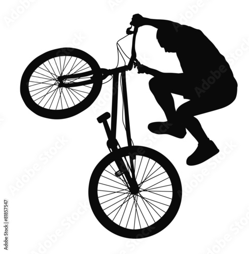 Biker vector silhouette