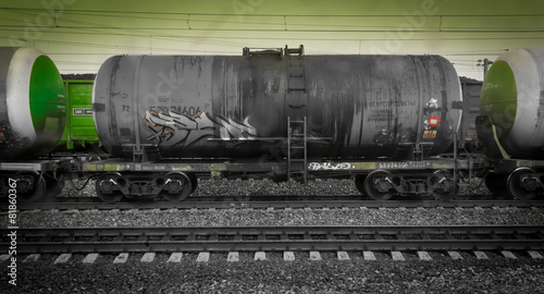 Green Toxic Train Wagon