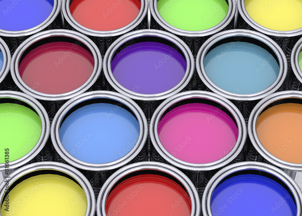 Colorful Cans - 3D Colorful Cans - 3D