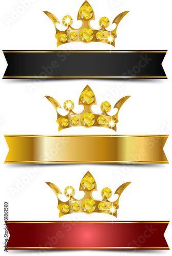 Crowns and ribbons