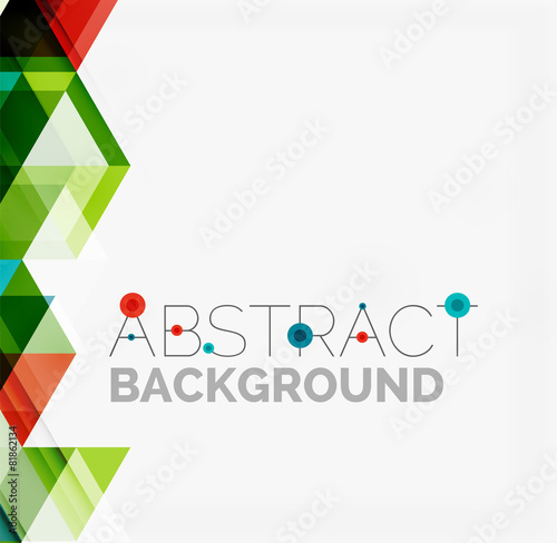 Abstract geometric background. Modern overlapping triangles