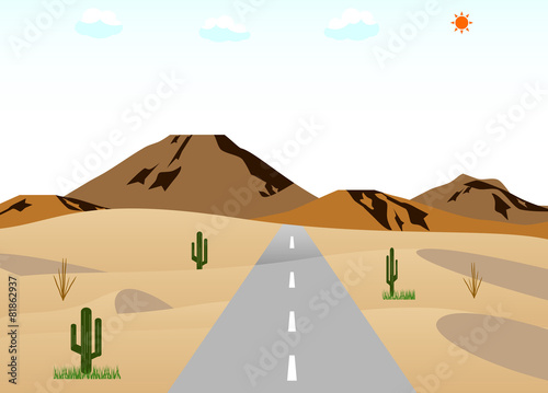 砂漠の道路