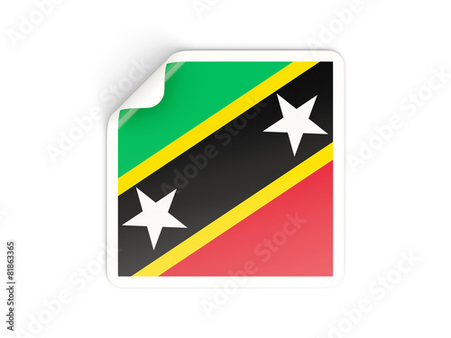 Square sticker with flag of saint kitts and nevis Free Download Square sticker with flag of saint kitts and nevis - GFXLoad