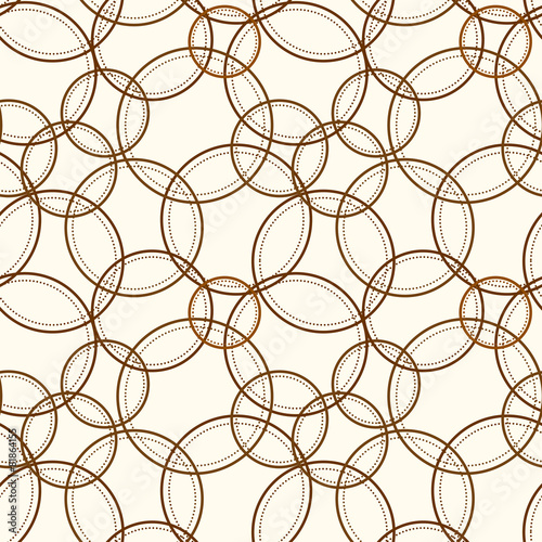 Vector seamless dotted and lined pattern
