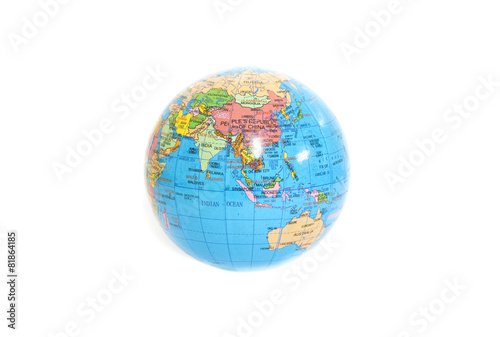Globe on white background, isolated on white