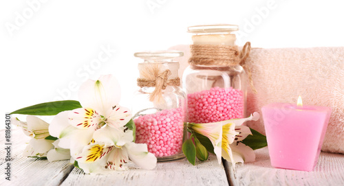 Spa still life with flower and candle