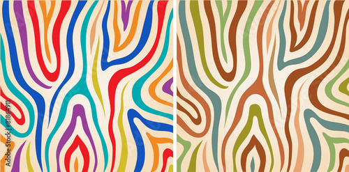 vector set colorful zebra textures,