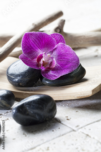 black pebbles for massage and relaxation