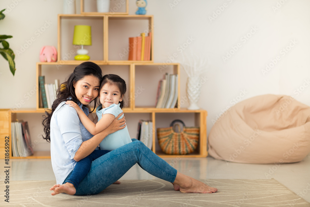 Young mother and daughter Young mother and daughter
