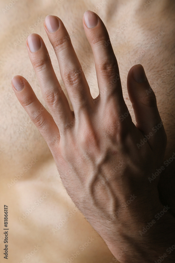 Male hand close up