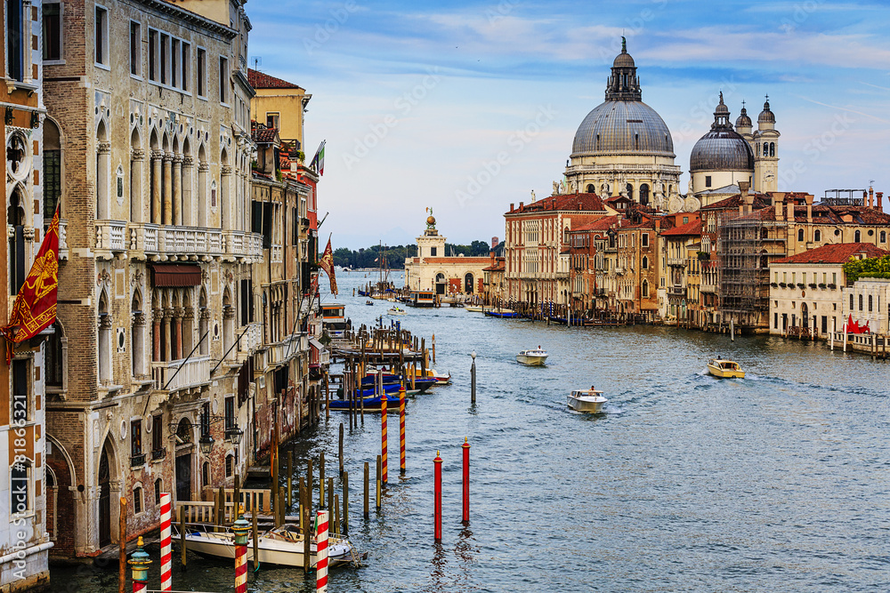 Venice, Italy - Canal Grande with Basilica di Santa Maria della