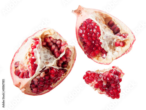 piece of pomegranate isolated