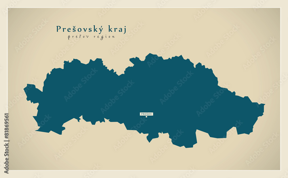 Modern Map - Presovsky kraj SK