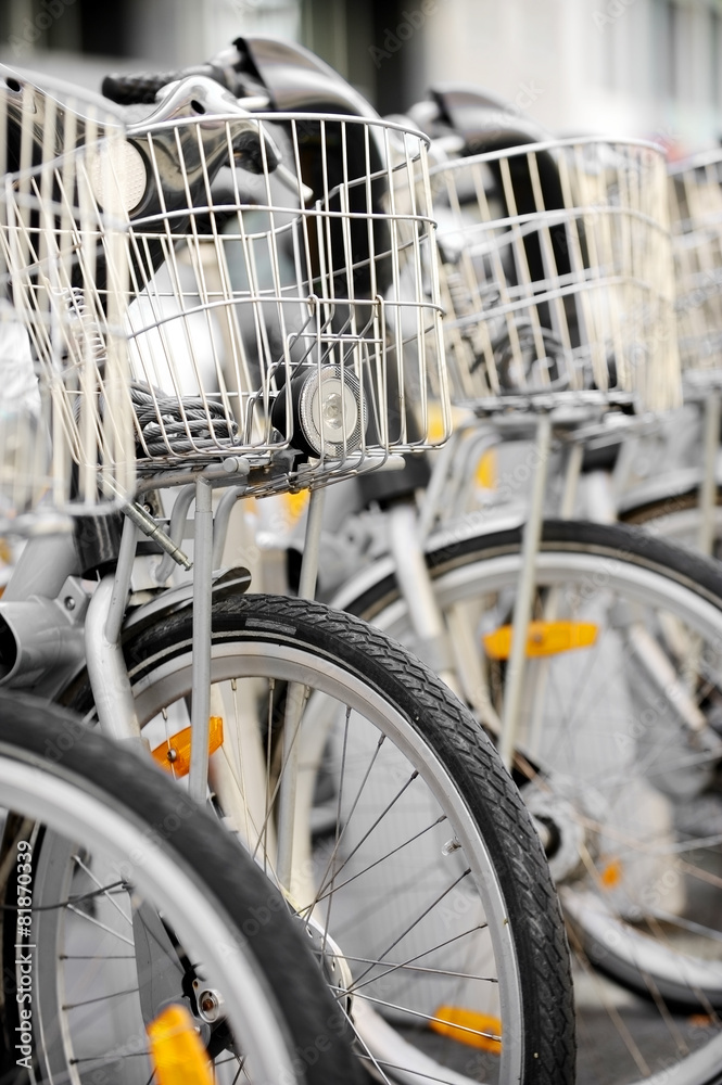 City bicycles with front basket City bicycles with front basket