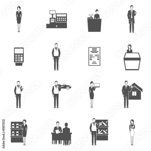 Salesman Icons Set