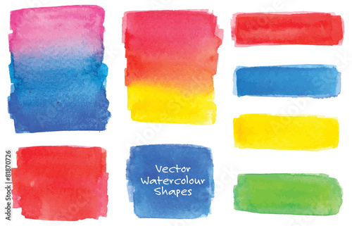 Various watercolor shapes