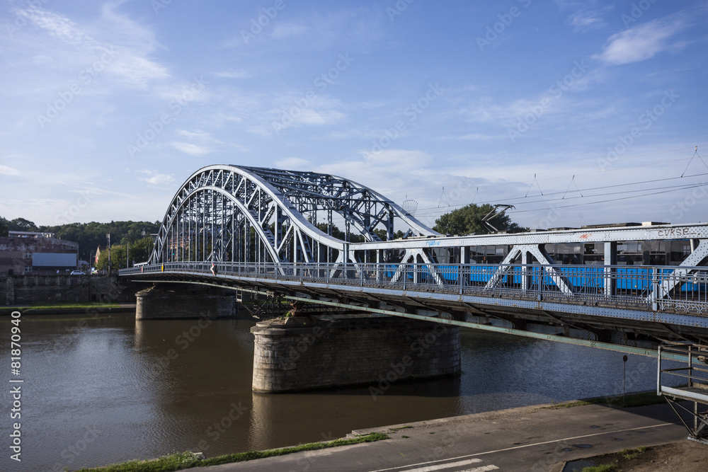 Iron Bridge in Krakow, Poland Iron Bridge in Krakow, Poland