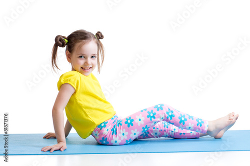 child doing gymnastics exer...