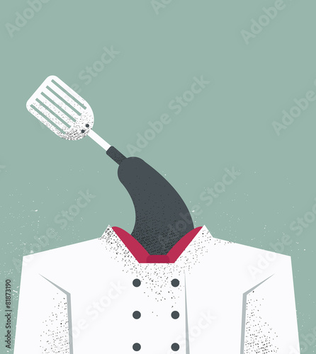 Chef with turner head