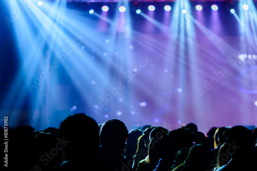 audience silhouettes at a live music concert